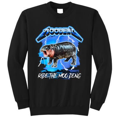 Moo Deng Hippo Ride The Moo Deng Sweatshirt