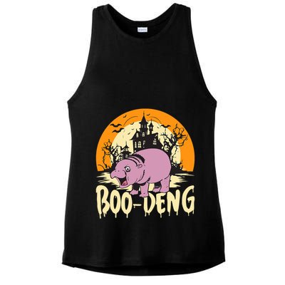 Moo Deng Halloween Boo Deng Halloween Ladies PosiCharge Tri-Blend Wicking Tank