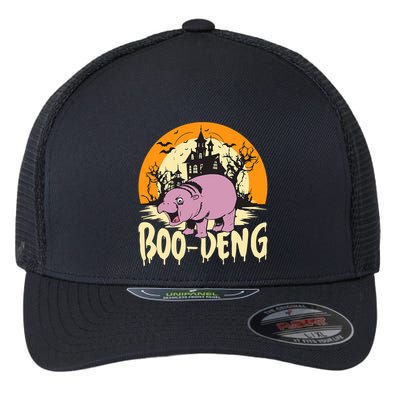 Moo Deng Halloween Boo Deng Halloween Flexfit Unipanel Trucker Cap