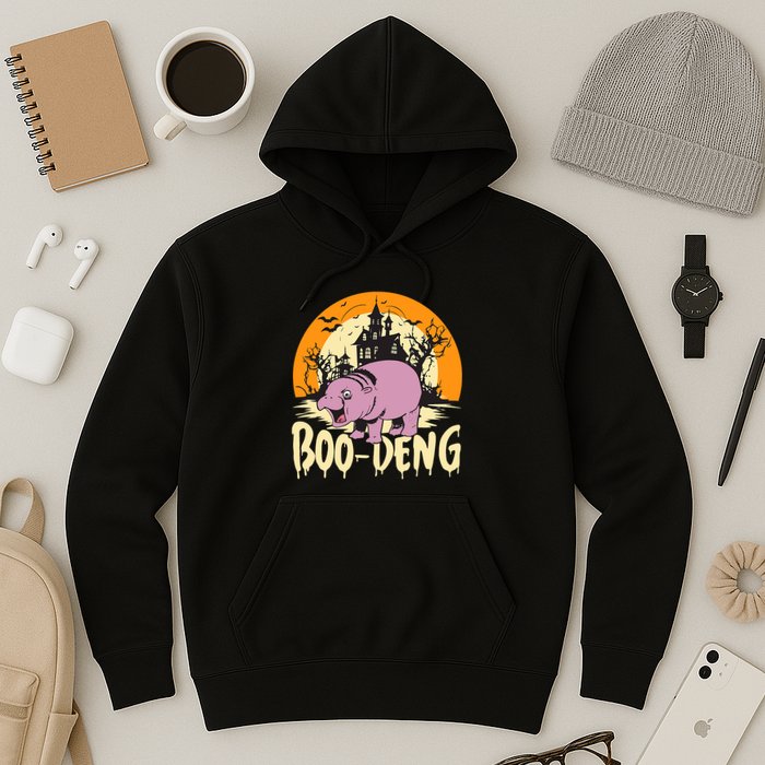 Moo Deng Halloween Boo Deng Halloween Hoodie