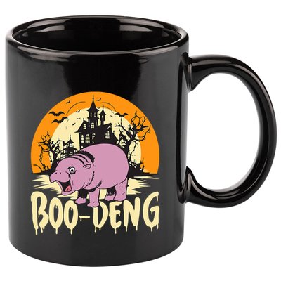 Moo Deng Halloween Boo Deng Halloween 11oz C Handle Ceramic Mug