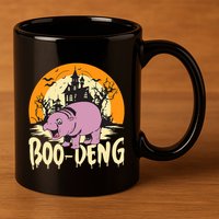 Moo Deng Halloween Boo Deng Halloween 11oz C Handle Ceramic Mug