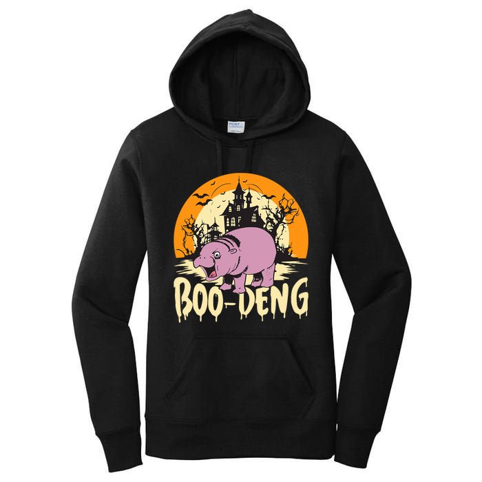 Moo Deng Halloween Boo Deng Halloween Women's Pullover Hoodie