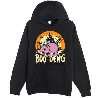 Moo Deng Halloween Boo Deng Halloween Premium Pullover Hoodie
