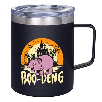 Moo Deng Halloween Boo Deng Halloween 12oz Stainless Steel Coffee Mug