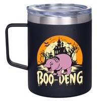 Moo Deng Halloween Boo Deng Halloween 12oz Stainless Steel Coffee Mug