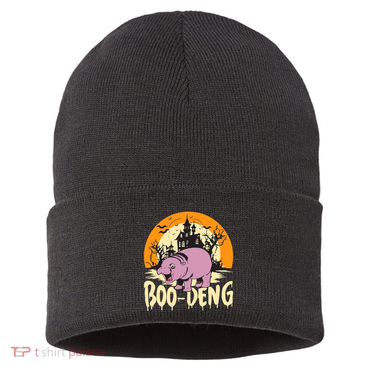 Moo Deng Halloween Boo Deng Halloween Sustainable Knit Beanie