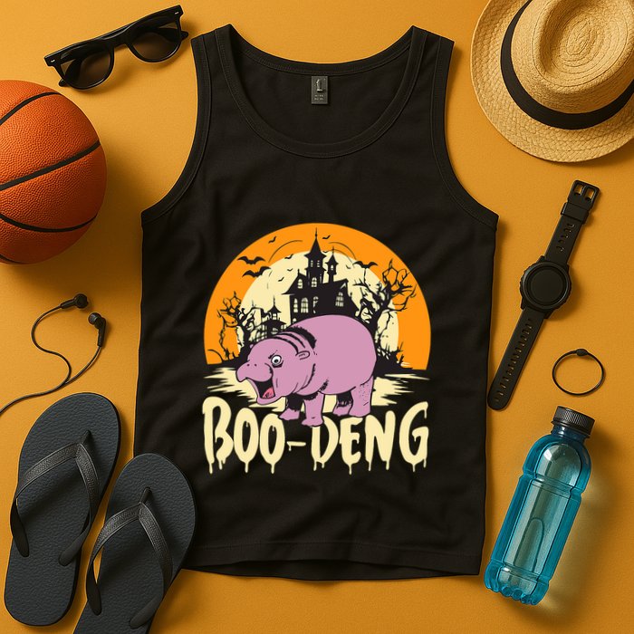 Moo Deng Halloween Boo Deng Halloween Tank Top