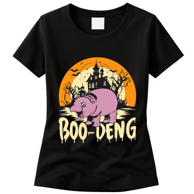 Moo Deng Halloween Boo Deng Halloween Womens T-Shirt