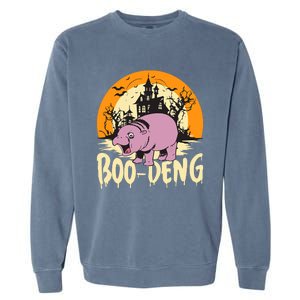 Moo Deng Halloween Boo Deng Halloween Garment-Dyed Sweatshirt