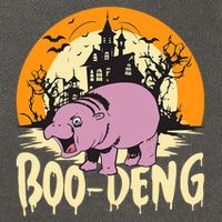 Moo Deng Halloween Boo Deng Halloween Cotton Canvas Backpack