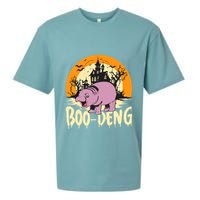 Moo Deng Halloween Boo Deng Halloween Sueded Cloud Jersey T-Shirt