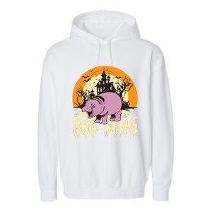 Moo Deng Halloween Boo Deng Halloween Garment-Dyed Fleece Hoodie