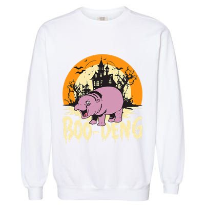 Moo Deng Halloween Boo Deng Halloween Garment-Dyed Sweatshirt
