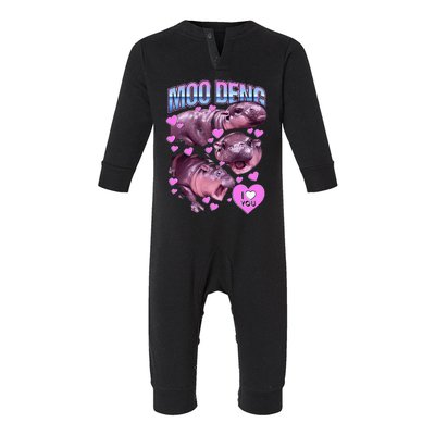 Moo Deng Hippo The Famous Baby Pigmy Moodeng Infant Fleece One Piece