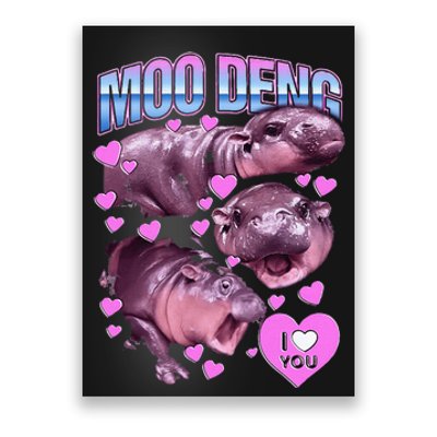 Moo Deng Hippo The Famous Baby Pigmy Moodeng Poster