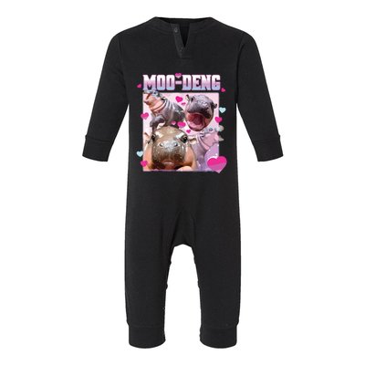 Moo Deng Hippo Baby Pygmy Funny Infant Fleece One Piece