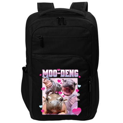 Moo Deng Hippo Baby Pygmy Funny Impact Tech Backpack