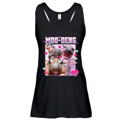 Moo Deng Hippo Baby Pygmy Funny Ladies Essential Flowy Tank