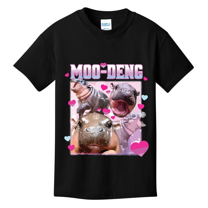 Moo Deng Hippo Baby Pygmy Funny Kids T-Shirt