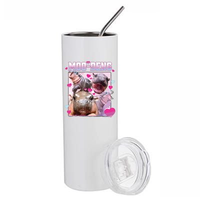 Moo Deng Hippo Baby Pygmy Funny Stainless Steel Tumbler