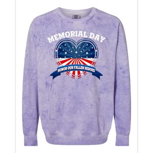 Memorial Day Honor Our Fallen Heroes Colorblast Crewneck Sweatshirt