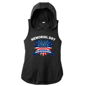 Memorial Day Honor Our Fallen Heroes Ladies PosiCharge Tri-Blend Wicking Draft Hoodie Tank