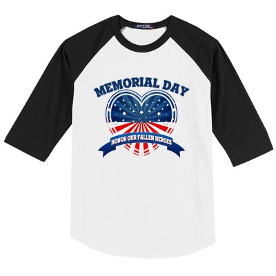 Memorial Day Honor Our Fallen Heroes Baseball Sleeve Shirt