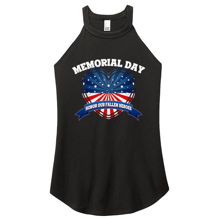 Memorial Day Honor Our Fallen Heroes Women's Perfect Tri Rocker Tank