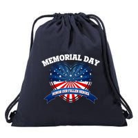 Memorial Day Honor Our Fallen Heroes Drawstring Bag