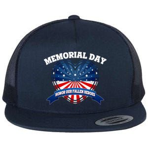 Memorial Day Honor Our Fallen Heroes Flat Bill Trucker Hat