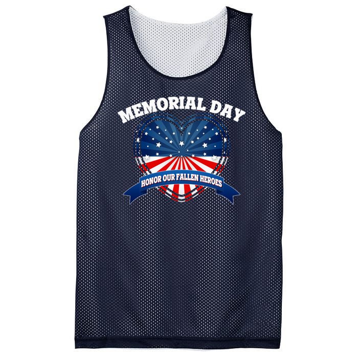 Memorial Day Honor Our Fallen Heroes Mesh Reversible Basketball Jersey Tank