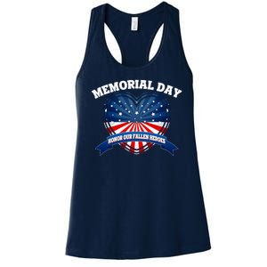 Memorial Day Honor Our Fallen Heroes Women's Racerback Tank