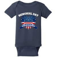 Memorial Day Honor Our Fallen Heroes Baby Bodysuit