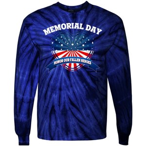 Memorial Day Honor Our Fallen Heroes Tie-Dye Long Sleeve Shirt