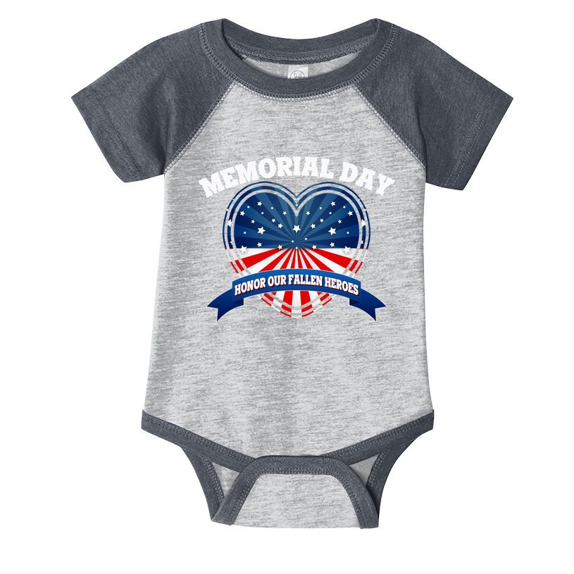 Memorial Day Honor Our Fallen Heroes Infant Baby Jersey Bodysuit