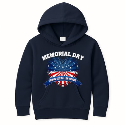 Memorial Day Honor Our Fallen Heroes Kids Hoodie