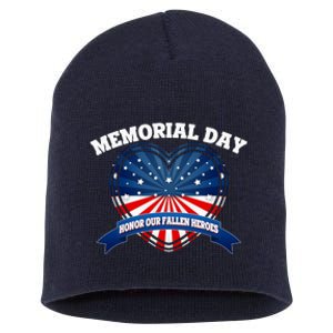 Memorial Day Honor Our Fallen Heroes Short Acrylic Beanie