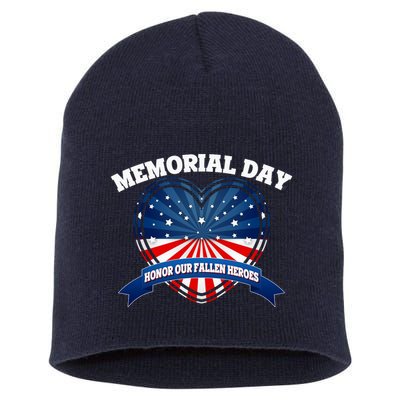 Memorial Day Honor Our Fallen Heroes Short Acrylic Beanie