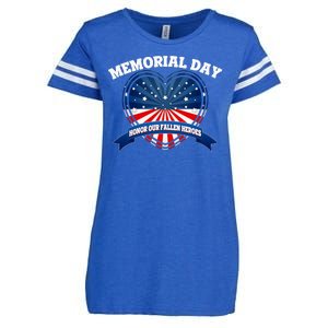 Memorial Day Honor Our Fallen Heroes Enza Ladies Jersey Football T-Shirt