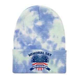 Memorial Day Honor Our Fallen Heroes Tie Dye 12in Knit Beanie