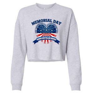 Memorial Day Honor Our Fallen Heroes Cropped Pullover Crew