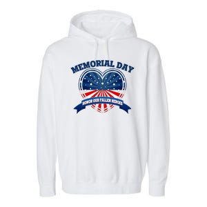 Memorial Day Honor Our Fallen Heroes Garment-Dyed Fleece Hoodie