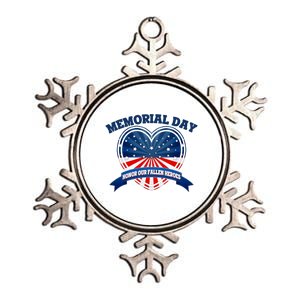 Memorial Day Honor Our Fallen Heroes Metallic Star Ornament