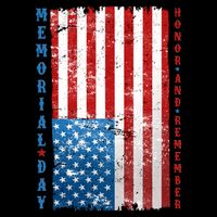 Memorial Day Honor And Remember Distressed USA American Flag Impact Tech Backpack