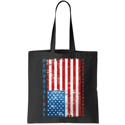 Memorial Day Honor And Remember Distressed USA American Flag Bag
