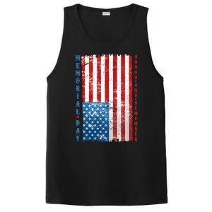 Memorial Day Honor And Remember Distressed USA American Flag PosiCharge Competitor Tank