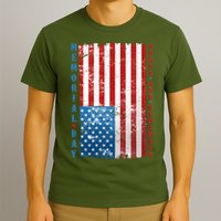 Memorial Day Honor And Remember Distressed USA American Flag T-Shirt