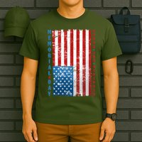 Memorial Day Honor And Remember Distressed USA American Flag T-Shirt