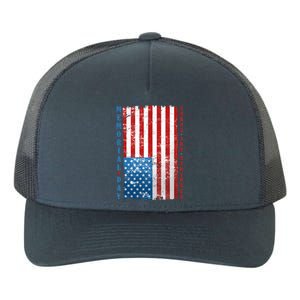 Memorial Day Honor And Remember Distressed USA American Flag Yupoong Adult 5-Panel Trucker Hat